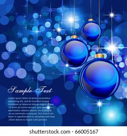 Suggestive Elegant Christmas Backgrounds with Stunning Baubles and Glitter elements