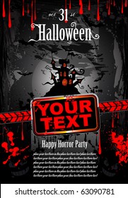 Suggestive Halloween Grunge Style Flyer or Poster Background