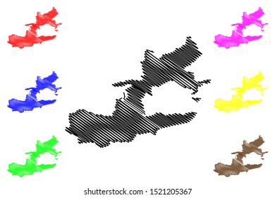 Sughd Region (Republic of Tajikistan, Regions of Tajikistan) map vector illustration, scribble sketch Sughd map