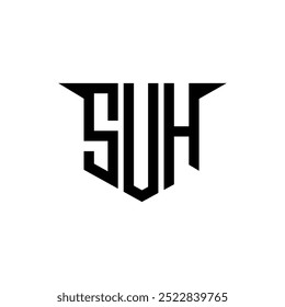 SUH letter logo design with white background in illustrator, vector logo modern alphabet font overlap style, calligraphy designs for logo, Poster, Invitation, etc.