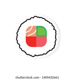 suhi roll icon- vector illustration