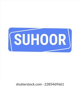 Suhoor Essentials Tips and Tricks for a Healthy Ramadan. Blue Vector Callout Banner