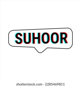 Suhoor Essentials Tips and Tricks for a Healthy Ramadan. White Vector Callout Banner
