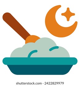 Suhoor Meal Icon Ramadan, for infographic, web, app, etc