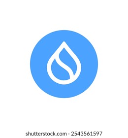 SUI coin flat design icon logo