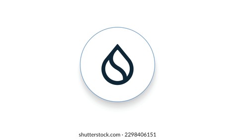 Sui cryptocurrency logo on isolated background with copy space. 3d vector illustration of SUI Token icon banner design concept.