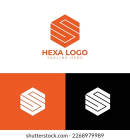 SUI hexagogn letter logo, SUI monogram, SUI logo design with hexagon