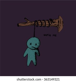 Suicidal doodle in color