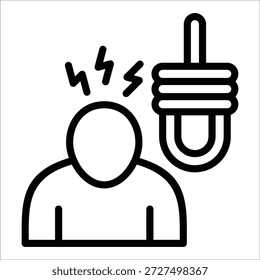 Suicidal Icon Element For Design