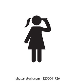Suicide by handgun icon. Vector.