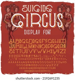 Suicide Circus Display Typeface With Performers