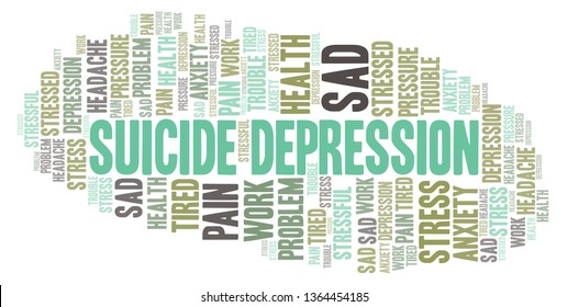 Suicide Depression word cloud.
