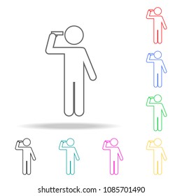suicide with a gun . Elements of human death in multi colored icons. Premium quality graphic design icon. Simple icon for websites, web design, mobile app, info graphics on white background