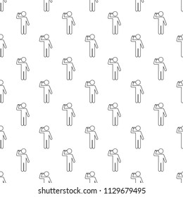 suicide with a gun icon in Pattern style on white background