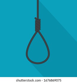 suicide hang rope- vector illustration