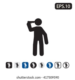 Suicide icon. Vector illustration