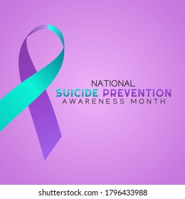 Suicide Prevention Awareness Month Vector Illustration