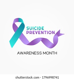 Suicide Prevention Awareness Month Vector Illustration