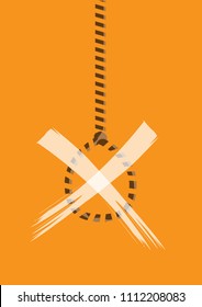 Suicide Prevention Poster concept. Editable Clip Art.