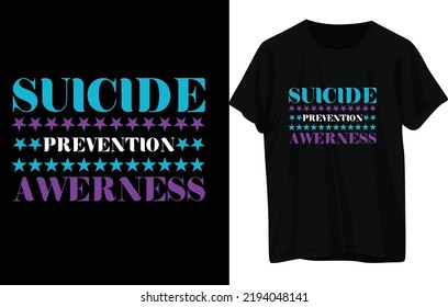 Suicide Prevention Week T-Shirt Design .