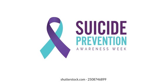 Ilustración vectorial de la semana sobre el tema del mes nacional de prevención del suicidio en septiembre. Anuncio, Festiva, cartel