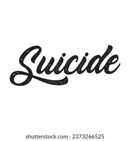 texto suicida sobre fondo blanco.