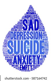 Suicide word cloud on a white background.  