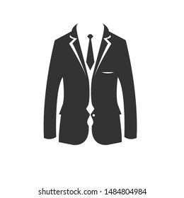 suit black icon. vector. Illustrator.on white background. symbol. wedding