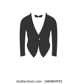 suit black icon. vector. Illustrator.on white background. symbol. wedding