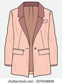 BLAZER ADECUADO PARA LAS MUJERES EN EL ARCHIVO DE VECTOR EDITORAIL