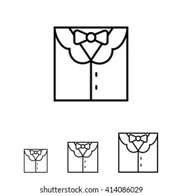 Suit with bow tie