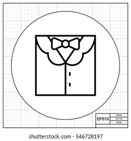 Suit with bow tie