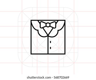 Suit with bow tie