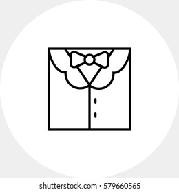 Suit with bow tie