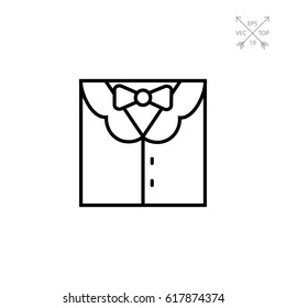 Suit with bow tie