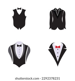 suit bow tie vector design 