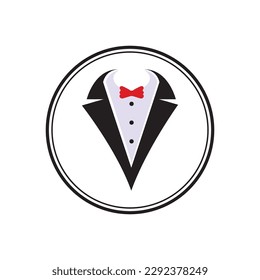 suit bow tie vector design 