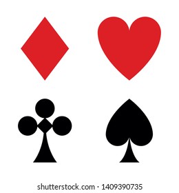 suit of cards diamonds clubs spades hearts icon cartoon vector illustration graphic design