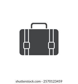 suit case icon Flat logo set collection