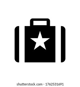 suit case icon or logo isolated sign symbol vector illustration - high quality black style vector icons
