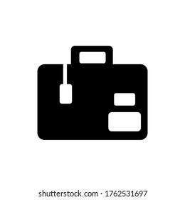 icono de caso de traje o logotipo símbolo de signo aislado ilustración vectorial - iconos vectoriales de estilo negro de alta calidad

