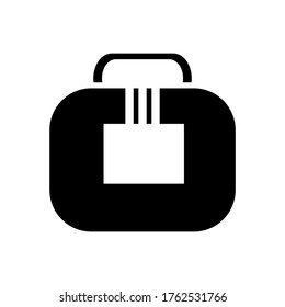 icono de caso de traje o logotipo símbolo de signo aislado ilustración vectorial - iconos vectoriales de estilo negro de alta calidad
