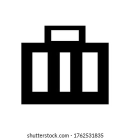 suit case icon or logo isolated sign symbol vector illustration - high quality black style vector icons
