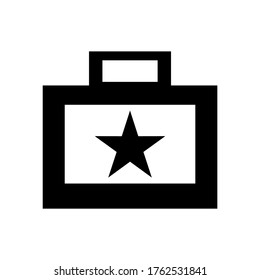 suit case icon or logo isolated sign symbol vector illustration - high quality black style vector icons
