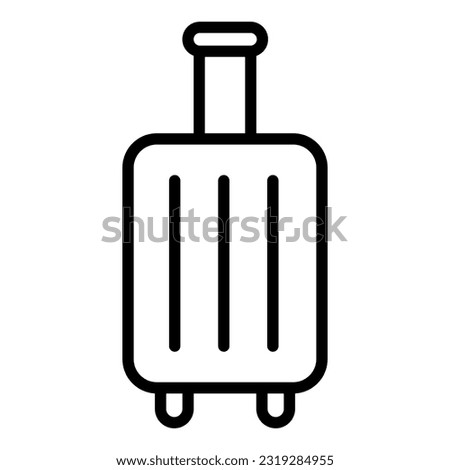 Suit case icon on transparent background