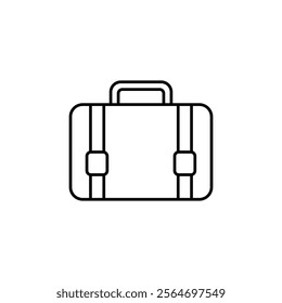 suit case icon vector symbol isolated