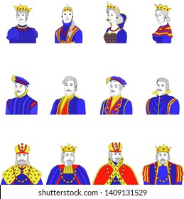suit; color; lear; king; lady; jack;queen