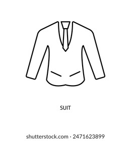 suit concept line icon. Simple element illustration. suit shirt concept outline symbol design.