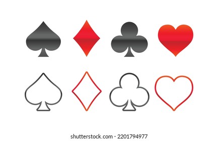 Suit deck of playing cards