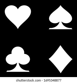 Suit deck of playing cards on white background. Vector illustration.